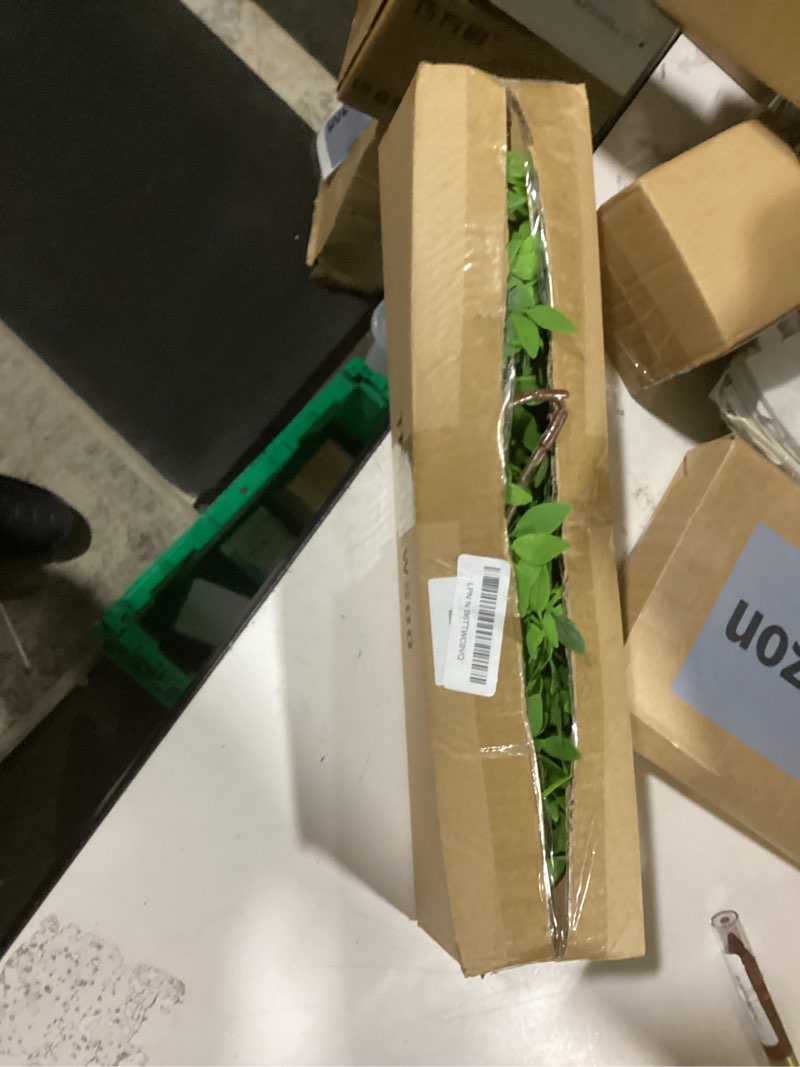 Condition photo showing New/Like New for artificial greenery stems, 43.3" nandina branches tall faux plant stems for vase, greenery decor stems leaves bunches for shop garden office home décor(4pcs,green) green 4pcs