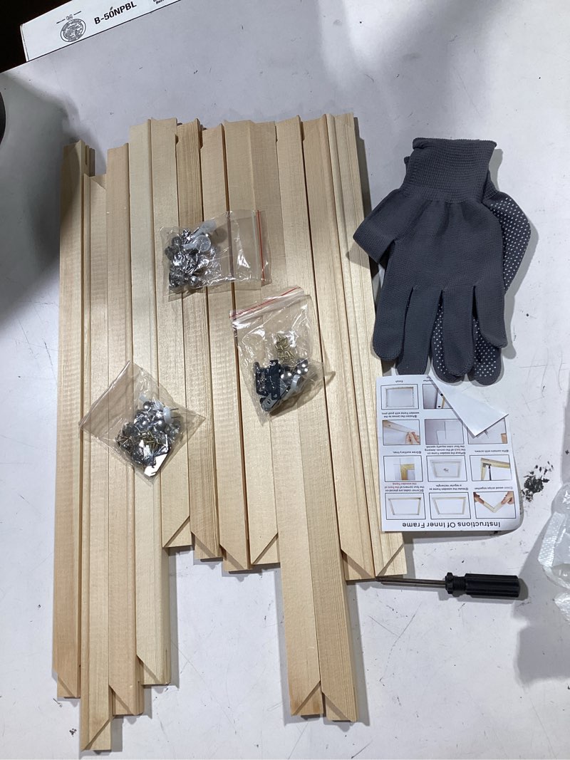 Condition photo showing Good Condition for starry 3 pack wood 16x20 canvas frame kit easy to assemble diy wooden canvas stretcher bars for needlepoint arts canvas painting oil painting diamond painting