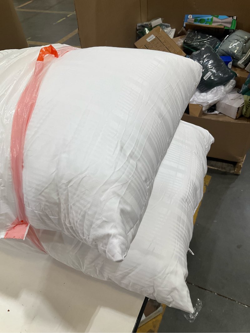Condition photo showing Good Condition for king size pillows set of 2, king pillows 2 pack with adjustable down alternative polyester fiber fill, hotel-quality comfort for side, back & stomach sleepers king (u.s. standard) 2