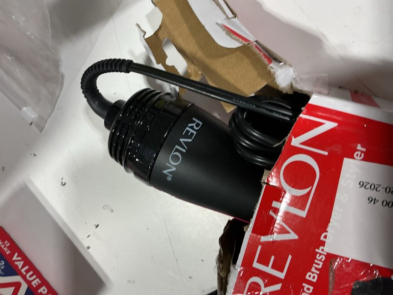 Condition photo showing As Is for revlon one step root booster round brush dryer and hair styler | fight frizz and add volume, appliance tool (1-1/2 in)