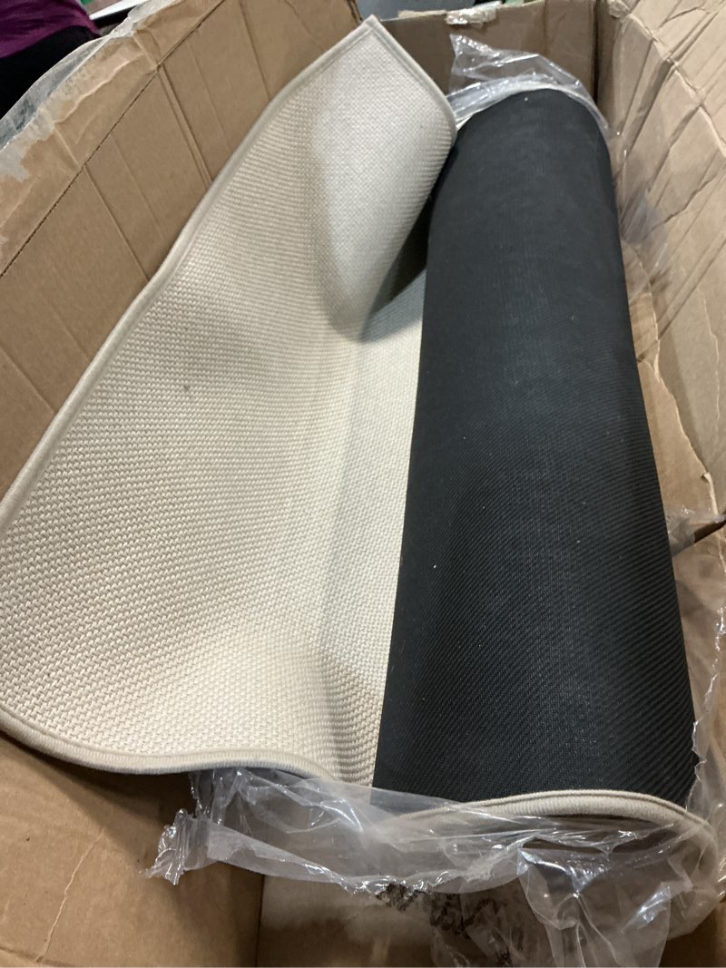 Condition photo showing Good Condition for GOYLSER 15 ft Jute Running Rugs for Hallway, Kitchen Rug Runner Non Slip Washable Absorbent Hall Runner Rug, Beige Runner for Kitchen Floor Non Slip 2'4" x 15' (Rectangular) Beige