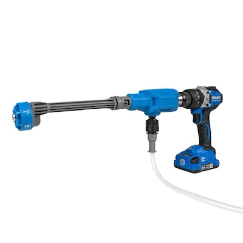 rotopower power cleaner drill attachment 500-psi 1-gpm cold water battery pressure washer with 1 spray tips