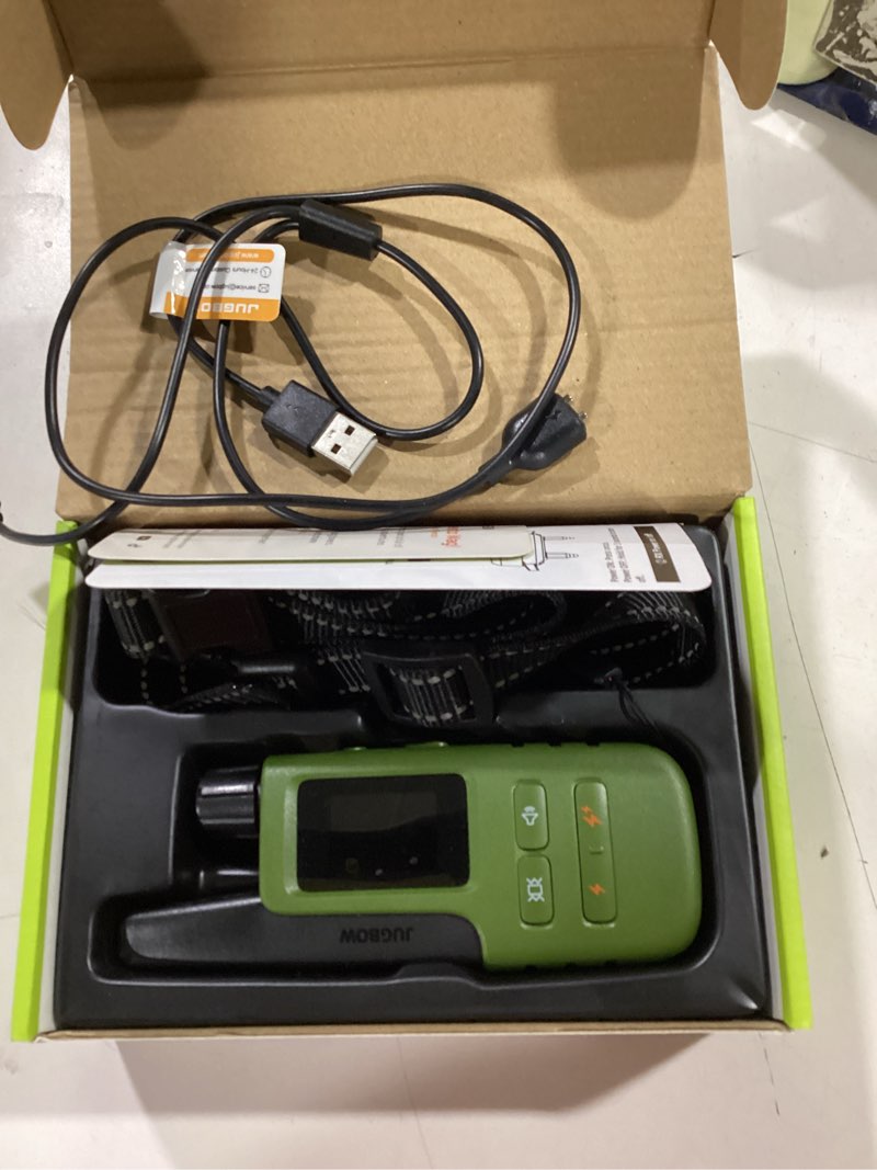 Condition photo showing Good Condition for Jugbow Dog Training Collar - 4200FT Training Collar with Remote for 5-120lbs Large Medium Small Dogs, IPX8 Waterproof E Collar with 4 Training Modes, Security Lock, Rechargeable (Green)
