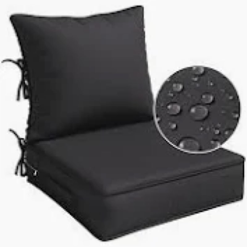 INFBLUE Deep Seat Cushions, Outdoor Cushions, Patio Furniture Cushions, Deep Seat & Back Cushion Pat