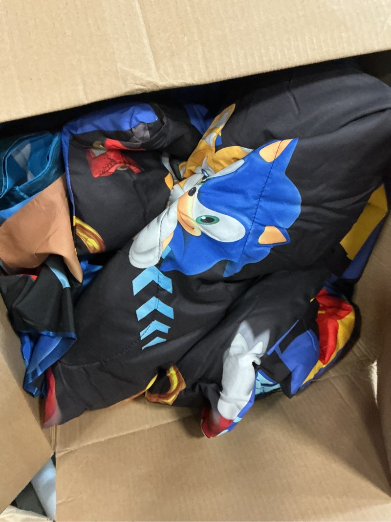 Condition photo showing Good Condition for Franco Kids Bedding Super Soft Comforter and Sheet Set with Sham, 5 Piece Twin Size, Sonic The Hedgehog, Anime 5 Piece Twin Size Sonic the Hedgehog