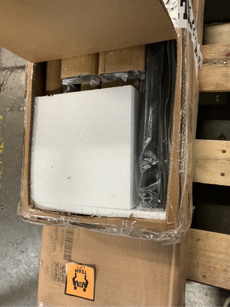 Condition photo showing Good Condition for Full Over Full Bunk Bed with Trundle, Heavy Duty Metal Bed Frame with Full-Length Guardrails & Ladder, 3-in-1 Convertible Full Bunk Bed, Noise-Free, No Box Spring Needed, Black Black Full Over Full with Trundle