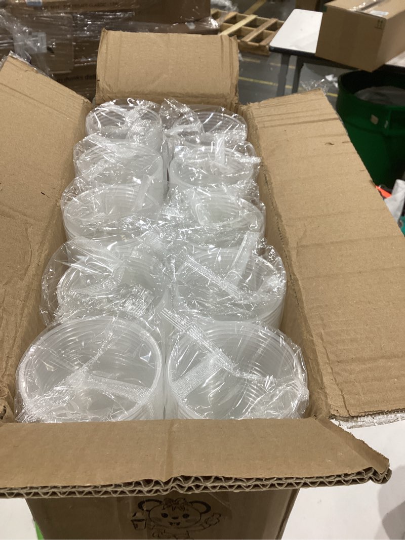Condition photo showing New/Like New for Lilymicky 1000 PACK 12 oz Clear Plastic Cups, Cold Disposable Party Drinking Cups for Parties, Picnic, BBQ & Events 12 OZ-1000ct