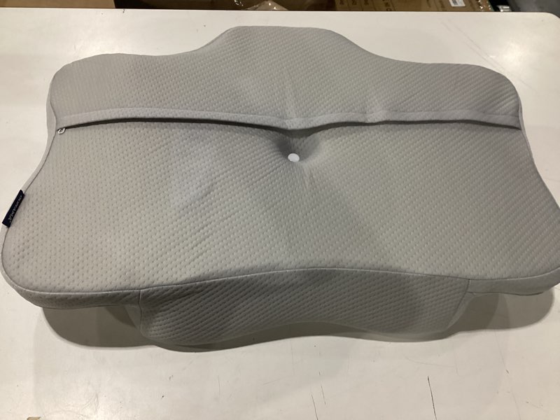 Condition photo showing Good Condition for donama cervical pillow for neck and shoulder,contour memory foam pillow,ergonomic neck support pillow for side back stomach sleepers with pillowcase light grey queen size 24.8"lx14.96"wx5.51"h