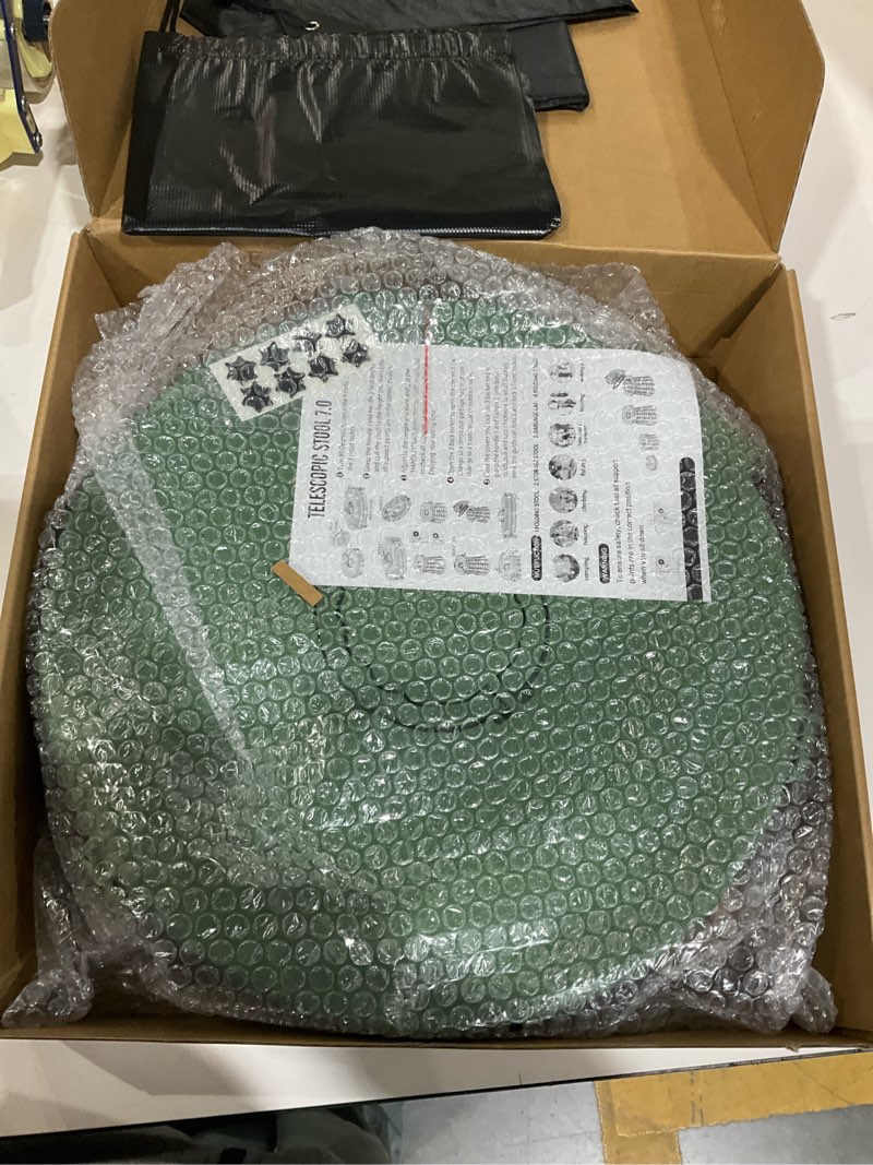 Condition photo showing As Is for ALEVMOOM XXL Portable Toilet for Camping,880lbs Capacity,19.7" H Adjustable Portable Toilet with 7 Garbage Bags,Porta Potty for Adults,Collapsible Luggable Loo for Camping/Travel/Hiking/Car Blue