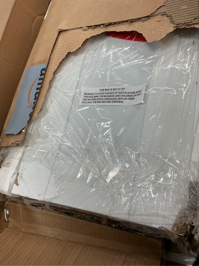 Condition photo showing As Is for 24" x 80" Paintable Bifold Closet Door, Solid Core Pre-Assembled Panels with Water-Resistant Triple-Layer Painting, Build Quality (Double 78.5" High Panels&Hardware&Fascia&Knob) 24" x 80-80.75" Opening 1-Panel Design