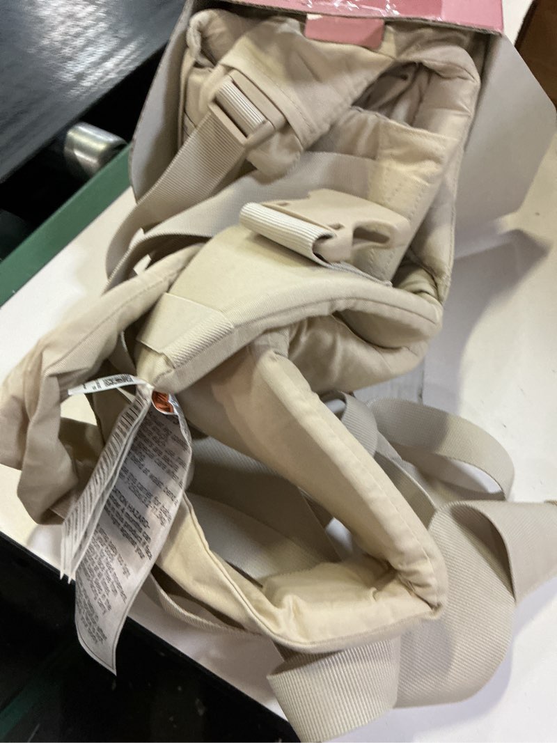 Condition photo showing Good Condition for momcozy newborn carrier weesnug- lightweight and cozy comfort for 7-25 lbs, ergonomic cross-back support, effortless to put on, hands-free baby carrier with lumbar support, khaki