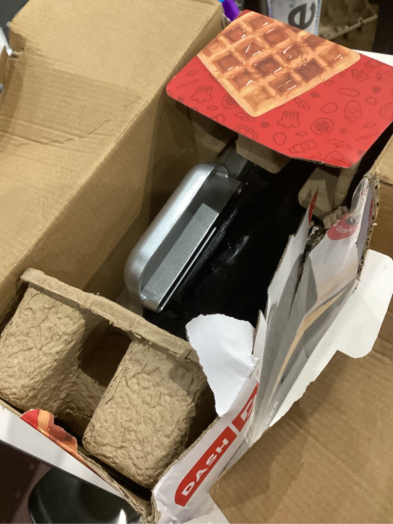 Condition photo showing Good Condition for Dash No-Drip Waffle Maker - Quad Waffle Maker for Hassle-Free Breakfasts - Dual Nonstick Heating Plates & Quick Heat-Up System - Easy-Release Surface - Silver