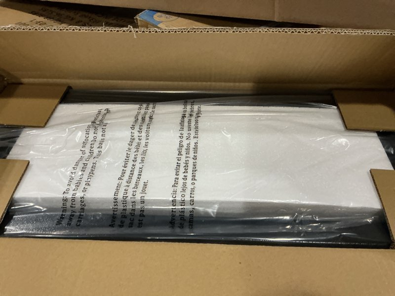 Condition photo showing Good Condition for (Incomplete  1 only box 2/2 ) \nAlpine Corporation | 72\\\"H Indoor/Outdoor Mirror Waterfall Floor Fountain — LED Lights & River Stones — Elegant Bronze Finish for Home, Office, Patio & Entryway Décor 72 Inches - Bronze
