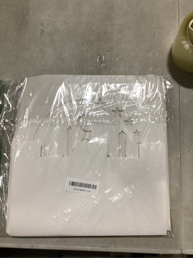 Condition photo showing New/Like New for eid decoration boxes with light - 3pcs white hollow-out paper boxes with warm light string, cultural elements box for eid al-fitr decor al-adha festival ramadan mubarak muslim islamic supplies