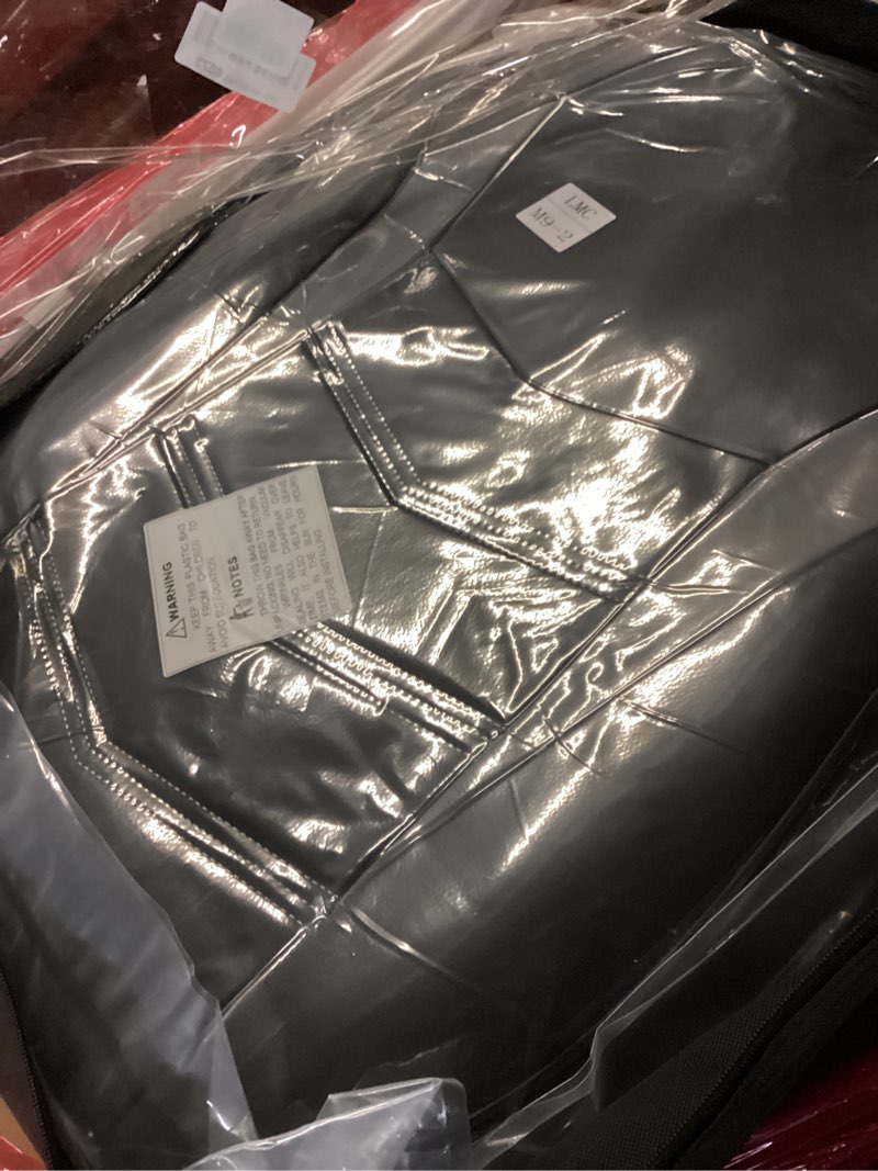 Condition photo showing New/Like New for LUCKYMAN CLUB Tacoma Custom Seat Covers Full Set, Fit 2024-2025 Tacoma Double/Crew Cab, with Waterproof Faux Leather (Full Set, Black-Gray) 2024-2025 Full Set Black&Gray