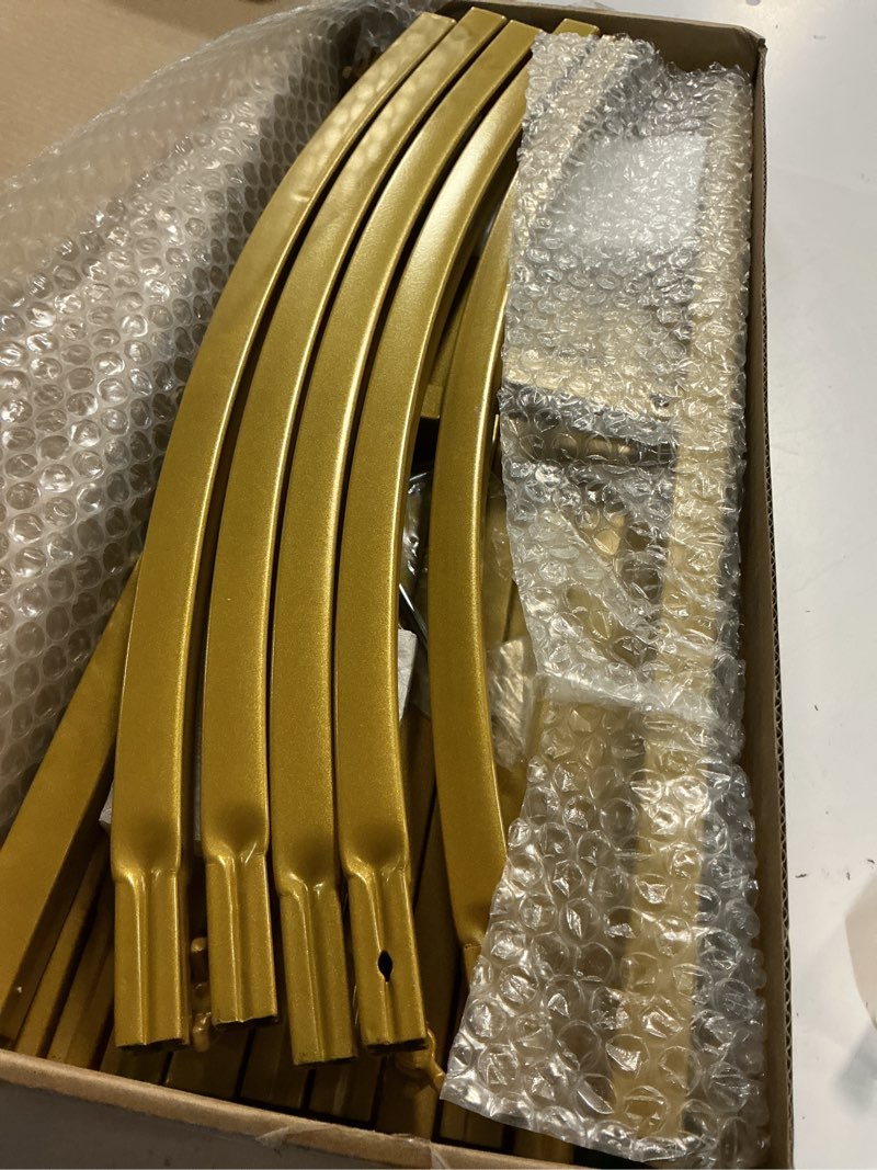 Condition photo showing Good Condition for wokceer 7.2 ft wedding arch backdrop stand, gold metal arch backdrop stand for wedding ceremony birthday party bridal baby shower photo booth garden floral balloon arches decoration 7.2 x 4 ft (hxw) gold