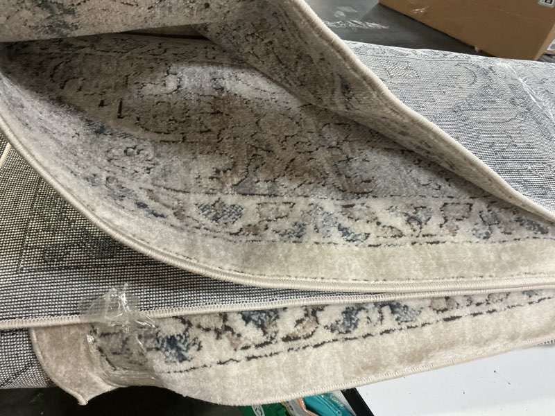 Condition photo showing Good Condition for safavieh oregon ethelinda floral bordered area rug  beige/grey  9  x 12