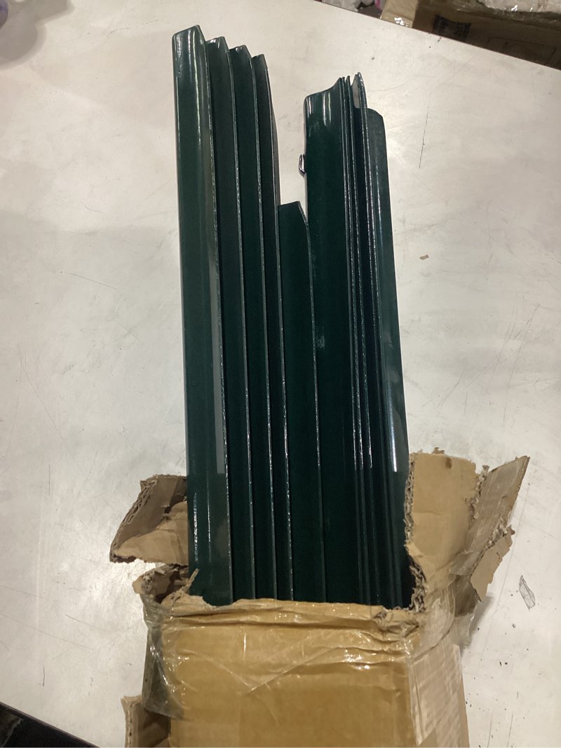 Condition photo showing Good Condition for (4 sizes: 4-5-6-7 feet) ladech 4 feet sturdy duty metal fence post with 20 zip ties – garden u posts for fencing (4 feet - heavy - set 10)