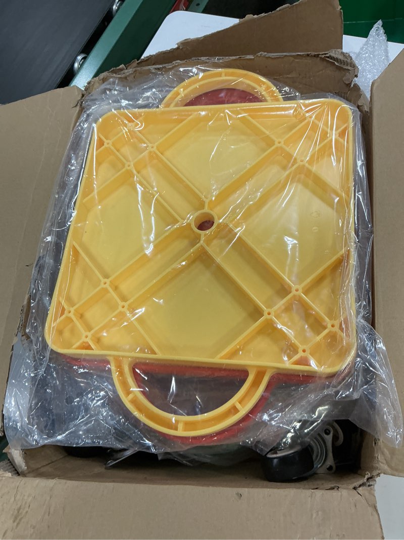 Condition photo showing New/Like New for 6 Pieces Sports Scooter Board Bulk Sitting Scooter Board with Handles Plastic Casters Sport Flat Scooter for Kids Children Gym Indoor Outdoor Activities Play Equipment(Light Color)