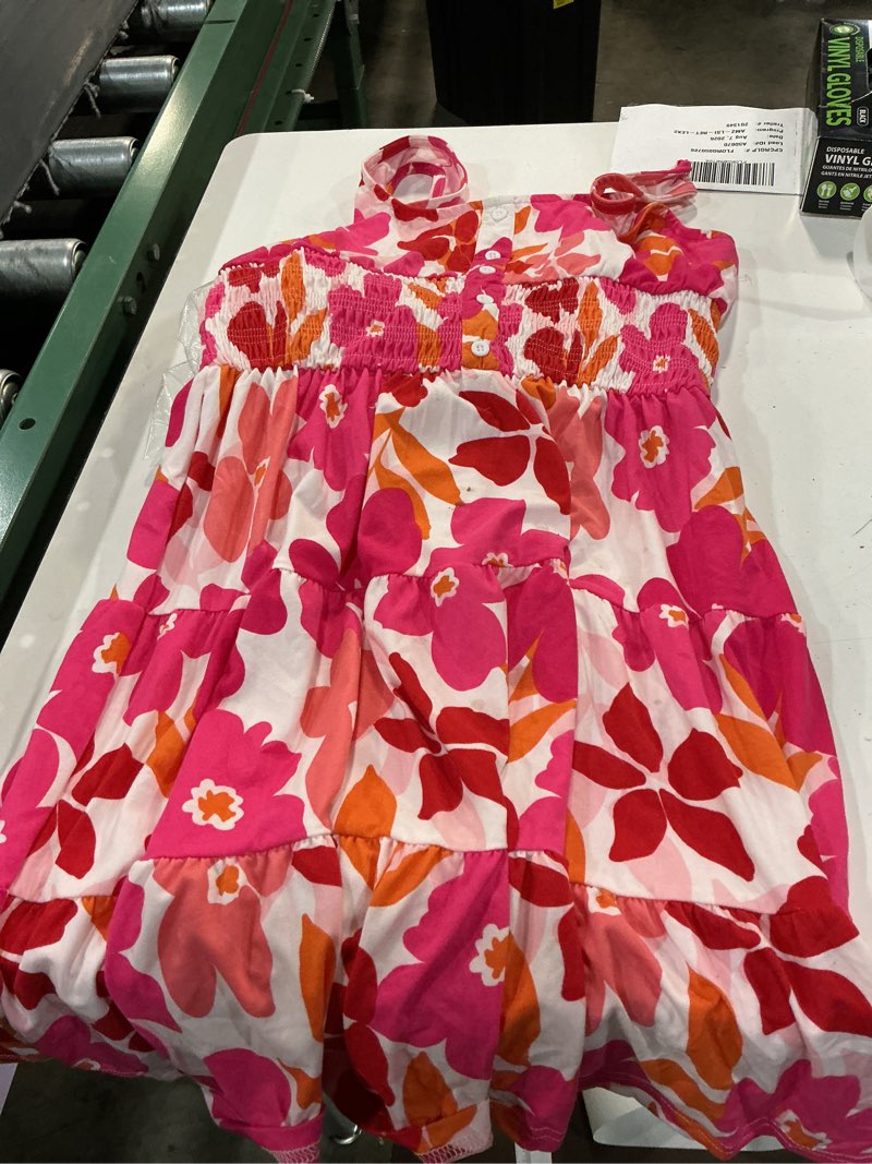 Condition photo showing As Is for summer dresses for women casual sleeveless sundresses elastic waist mini sun dress size small