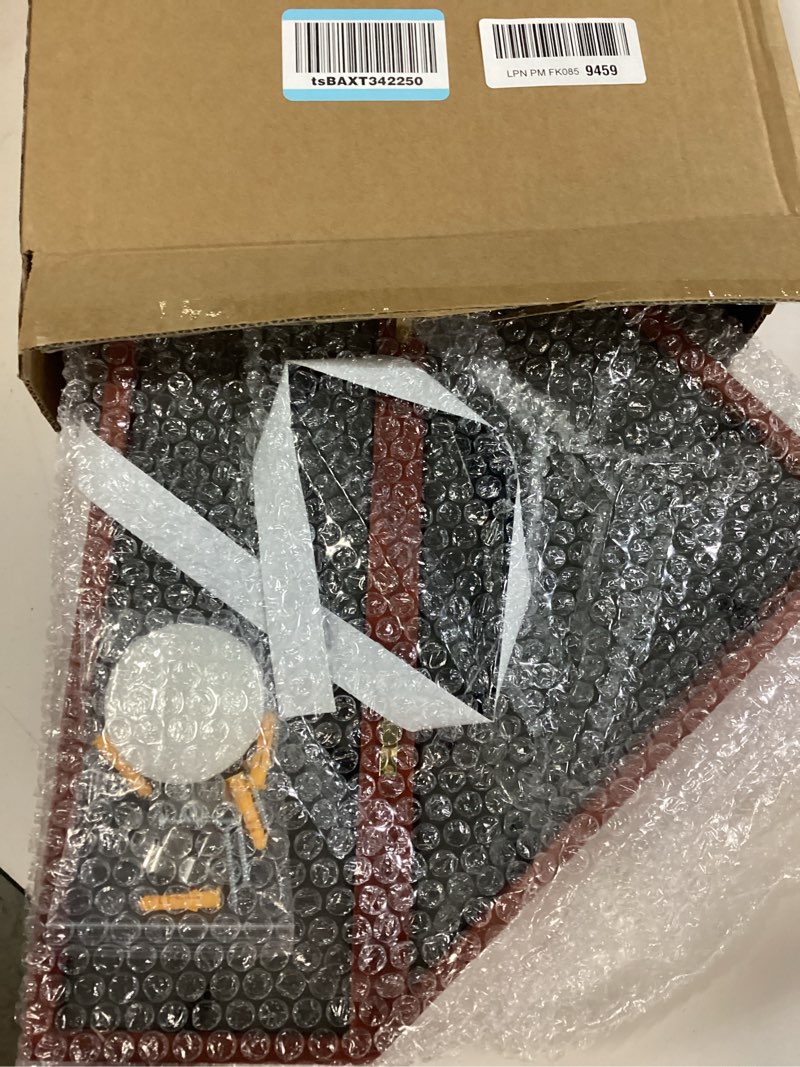 Condition photo showing New/Like New for Military Veteran Flag Display Case Shadow Box with Led Lights, 3'x5' American Military Flag Holder with Certificate Document Holder and Military Medal Display Frame Acrylic Covered , Mahogany Finish