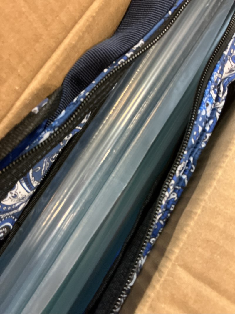 Condition photo showing Good Condition for american mahjong game set, 166 quality white tiles, 4 all-in-one color rack/pushers, mahjong tile set with blue printed carrying bag