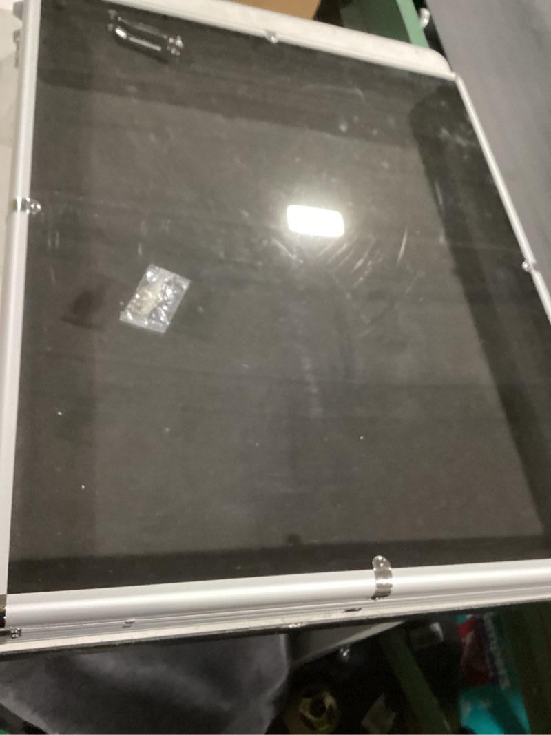 Condition photo showing Good Condition for ((SIMILAR TO STOCK PHOTO)MOOCA Acrylic Rectangular Marketing Holder Locking Security Showcase Safe Box Display Tray Perfect for Watches Jewelry Collector Knives with a Key and a Black Padding