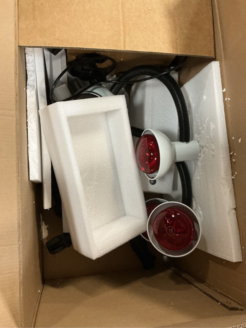 Condition photo showing As Is for 5 head 750w infrared heat lamp red light portable floor hair dryer stand up color processor styling perming dryer accelerator 110v?with metal lampshade? (gray)