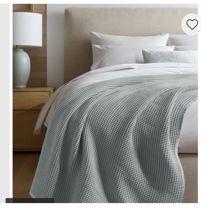 quince organic waffle bed blanket ( king)