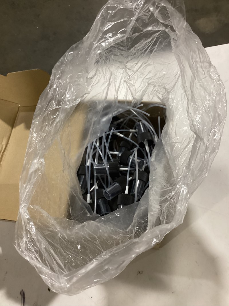 Condition photo showing Good Condition for uxcell 50 Pcs Black Spray Top, 24/410 Fine Mist Sprayer Reusable Replacement Spray Bottle Pump Plastic Top for Cosmetic Perfume and Body Sprays Bottle Black 24/410