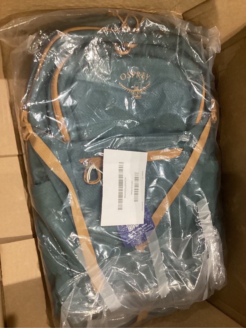 Condition photo showing New/Like New for osprey daylite plus commuter backpack - everyday pack with laptop sleeve, bottle pockets, and extra storage, torrent blue