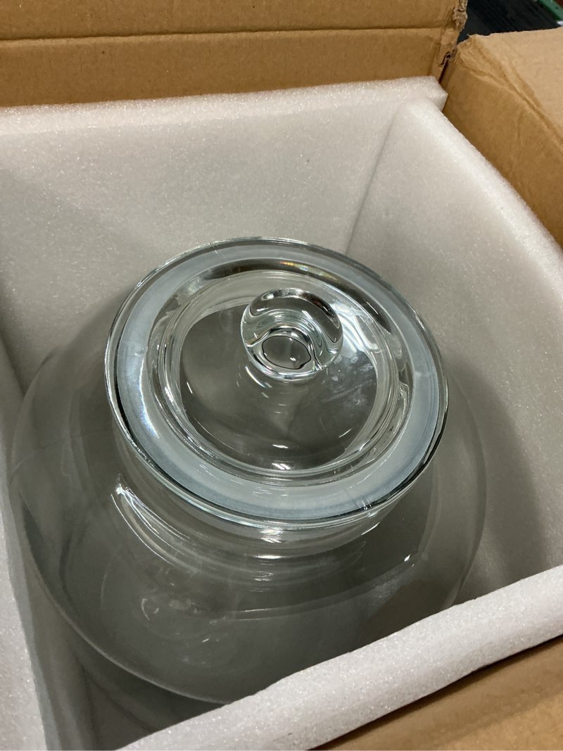 Condition photo showing Good Condition for newtay 5 gallon glass water dispenser countertop with glass lid and stainless steel spigot beverage drink dispenser airtight leakproof large jug for summer outdoor party juice kombucha