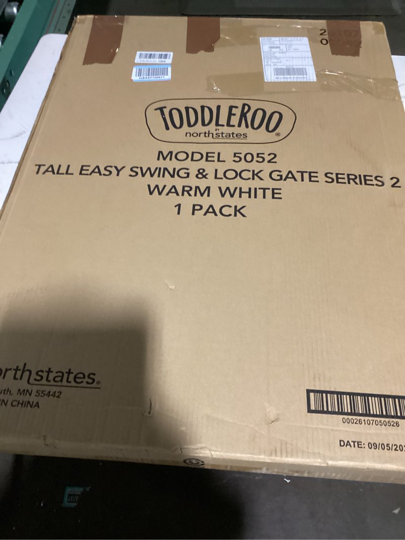 Condition photo showing Good Condition for (similar to) toddleroo by north states - tall easy swing & lock baby gate series 2: metal safety gate for stairs & doorways - adjustable 28.68 to 47.85 inches wide - 36 inches tall - warm white