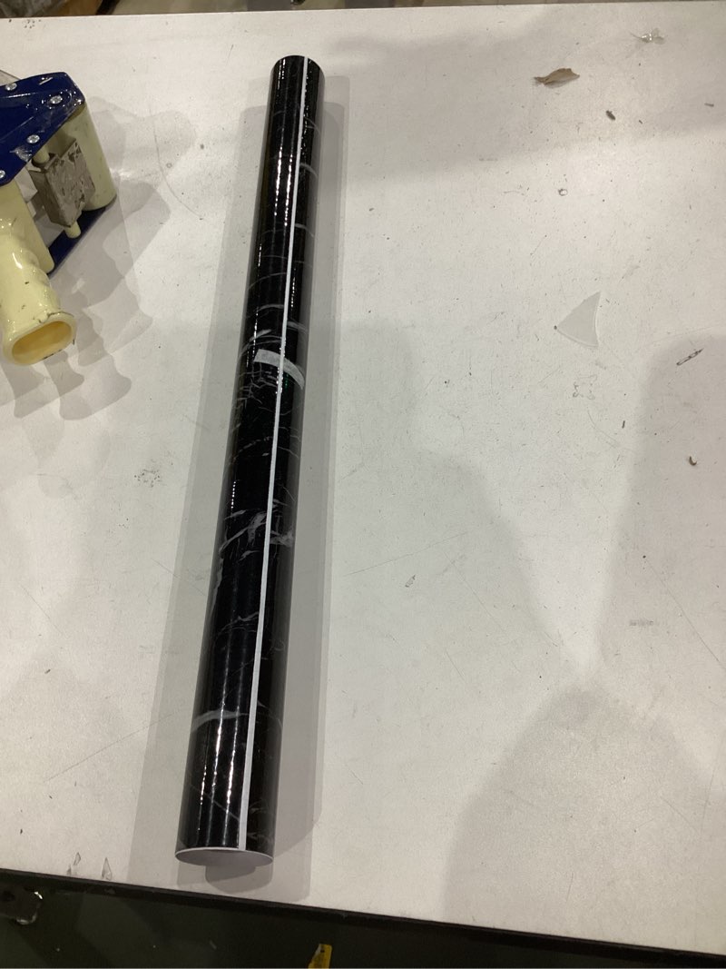 Condition photo showing Good Condition for black peel and stick wallpaper marble granite 17.7inch x 118inch removable self-adhesive wallpaper roll stick on kitchen countertop cabinet furniture shelf liner cover decoration vinyl film