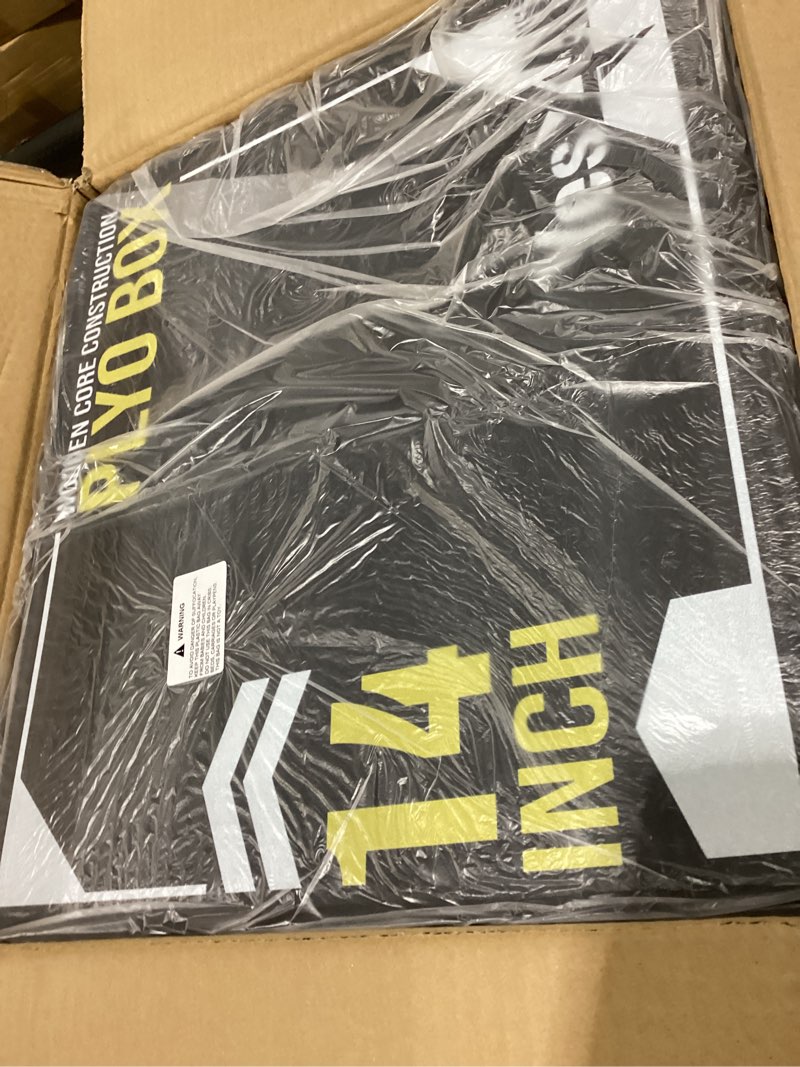 Condition photo showing New/Like New for Yes4All 3-in-1 Soft-Padded Plyo Box With Wooden Core, Non-Slip Multi-Use Cushioned Plyometric Jump Box with Vinyl Cover for Jumping, Conditioning, Strength Training 16" x 14" x 12" A. Black Version