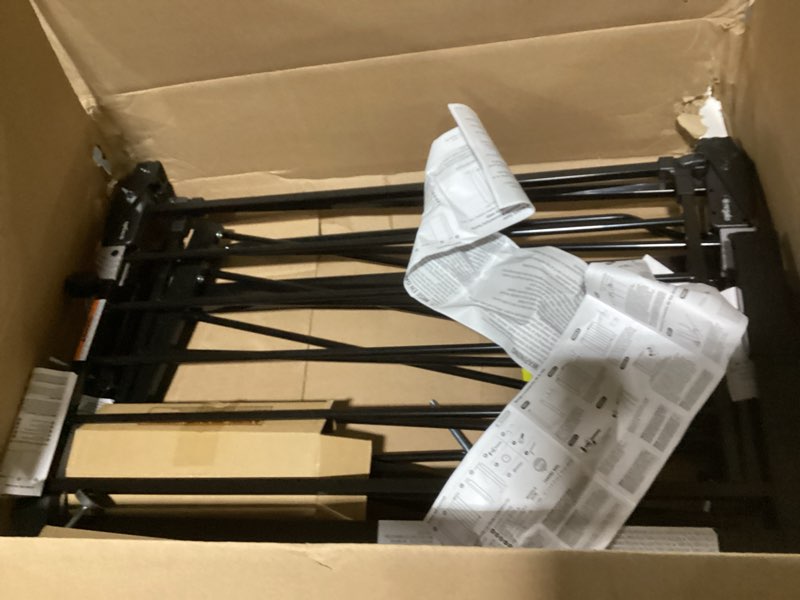 Condition photo showing As Is for Regalo Easy Step 38.5-Inch Wide Walk Thru Baby Gate, Includes 6-Inch Extension Kit, Pressure Mount Kit, Wall Cups, Black Black 29-38.5"W x 30"H