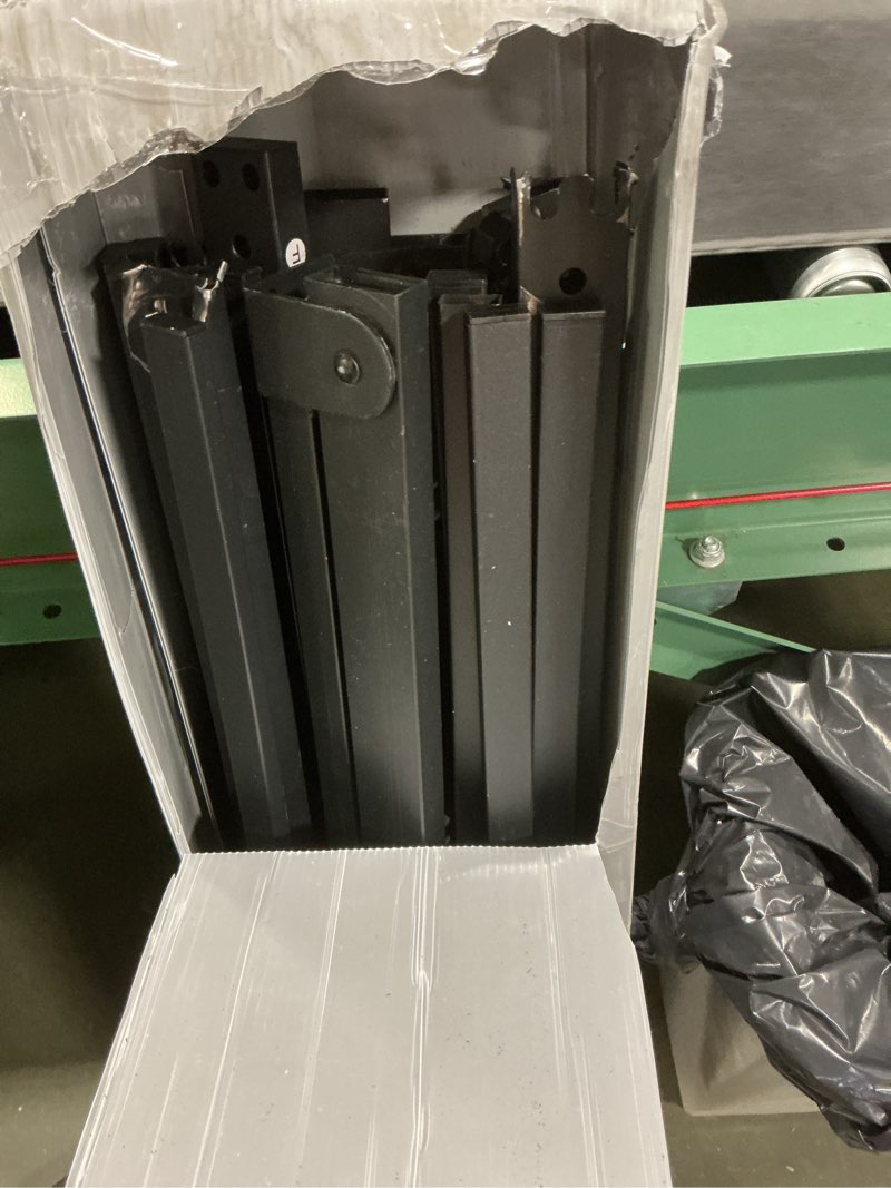 Condition photo showing As Is for Metal Bed Frame,King Size Bed Frame with Storage Space,Heavy Duty Sturdy Mattress Foundation,Easy Assembly,No Box Spring Needed, Black,14 Inch,King