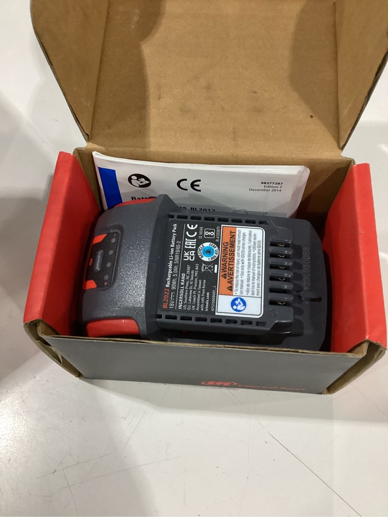 not tested ingersoll rand bl2022 iqv20 20v 5ah lithium-ion battery power tools