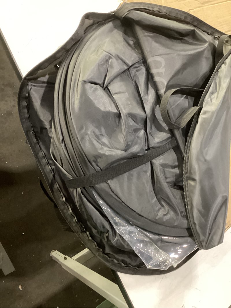 Condition photo showing Good Condition for sports tent: flycoop portable weather pop up pod 1 person to provide shelter from wind rain and cold weather shelter for outdoor activities, sports events, camping and hiking black 38.2*38.2*63 inch