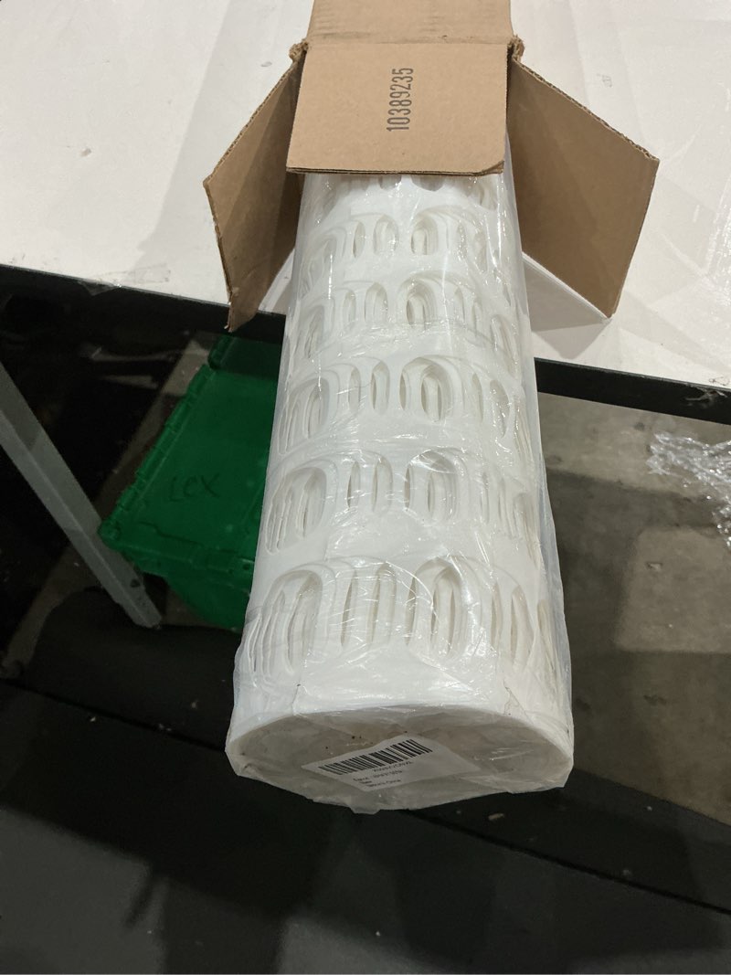 Condition photo showing Good Condition for potatolife plastic mesh fence safety fence, 4'x100' roll with 100 zip ties, resuable temporary netting for garden fencing, construction, snow fencing, animal barrier, poultry, deer, patio, white 10.71 lb/roll white
