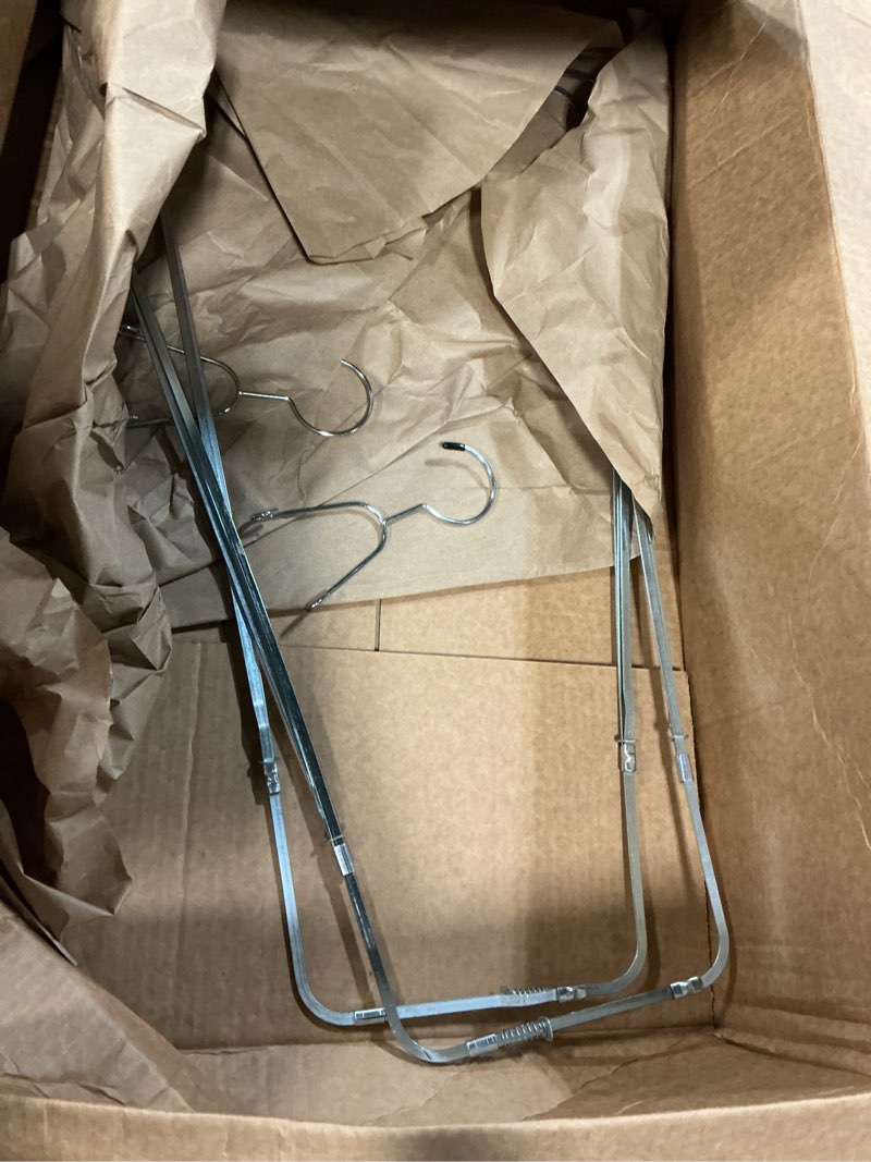 Condition photo showing As Is for colingmill 2 sets pants stretcher wrinkle free pants hangers hang to dry stretchers for creased wrinkle free slacks without ironing (silvery) silvery 2