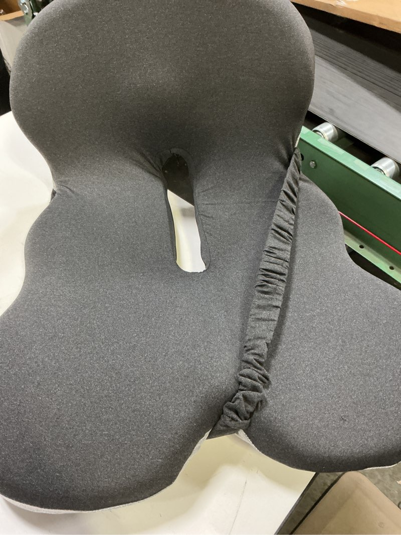 Condition photo showing Good Condition for Trucker seat Cushions for Long Sitting, semi Truck seat Cushion with Lumbar Support, Truck seat Cushion for Back Pain and Supporting The HIPS, Trucker Essentials (YTZD0001, Average Size) Gray-black