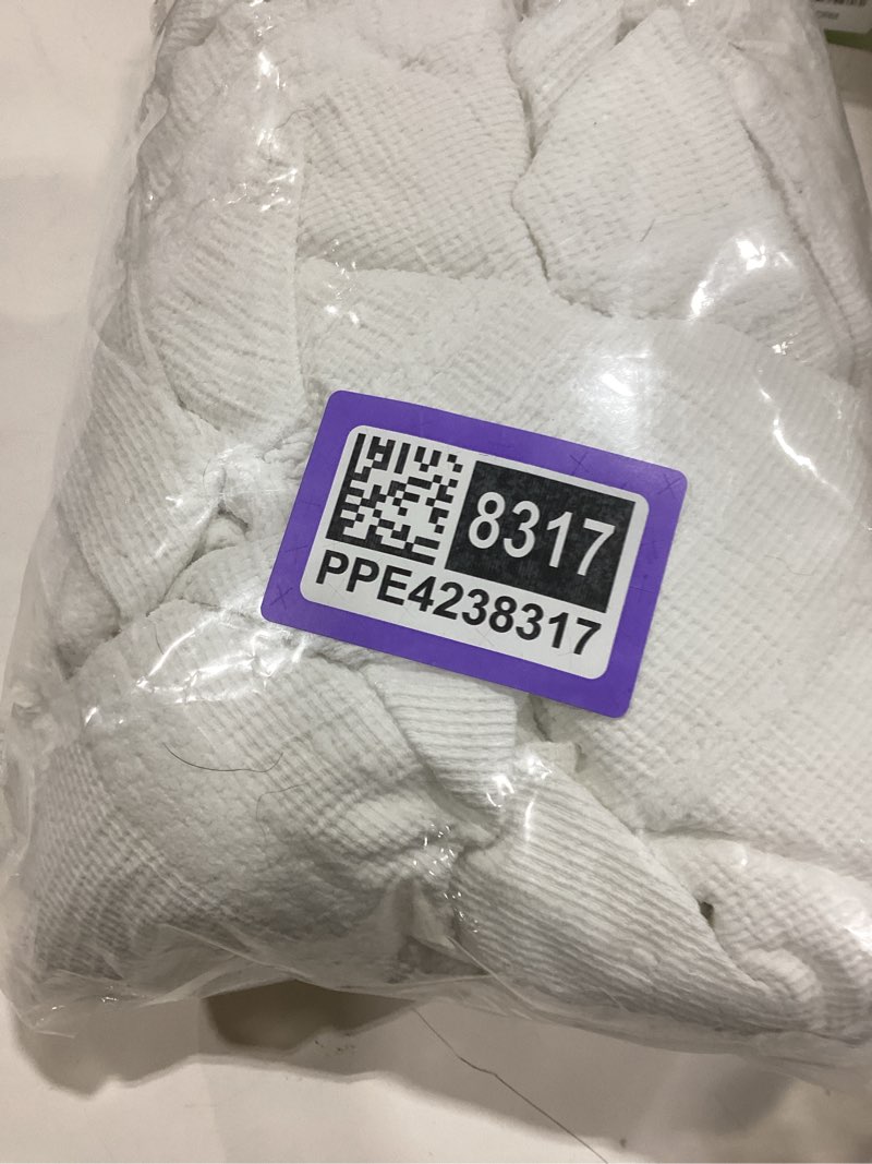 Condition photo showing Good Condition for Lameirose Extra Long White Shower Curtain Boho, 72 x 84 Cotton Blend Waffle Weave Stripe Textured He