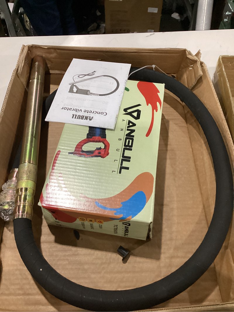 Condition photo showing As Is for anbull 1800w concrete vibrator 110v, 2m handheld electric vibration 5500rpm, 35mm bottle shaker, portable pencil cement concrete vibrating tool for remove air bubble and mix concrete