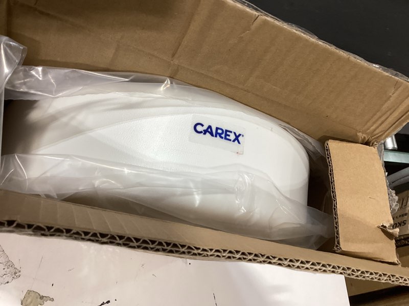Condition photo showing Good Condition for carex toilet seat riser, round raised toilet seat adds 3.5 inches to toilet height, for assistance bending or sitting, 300 pound weight capacity toilet riser