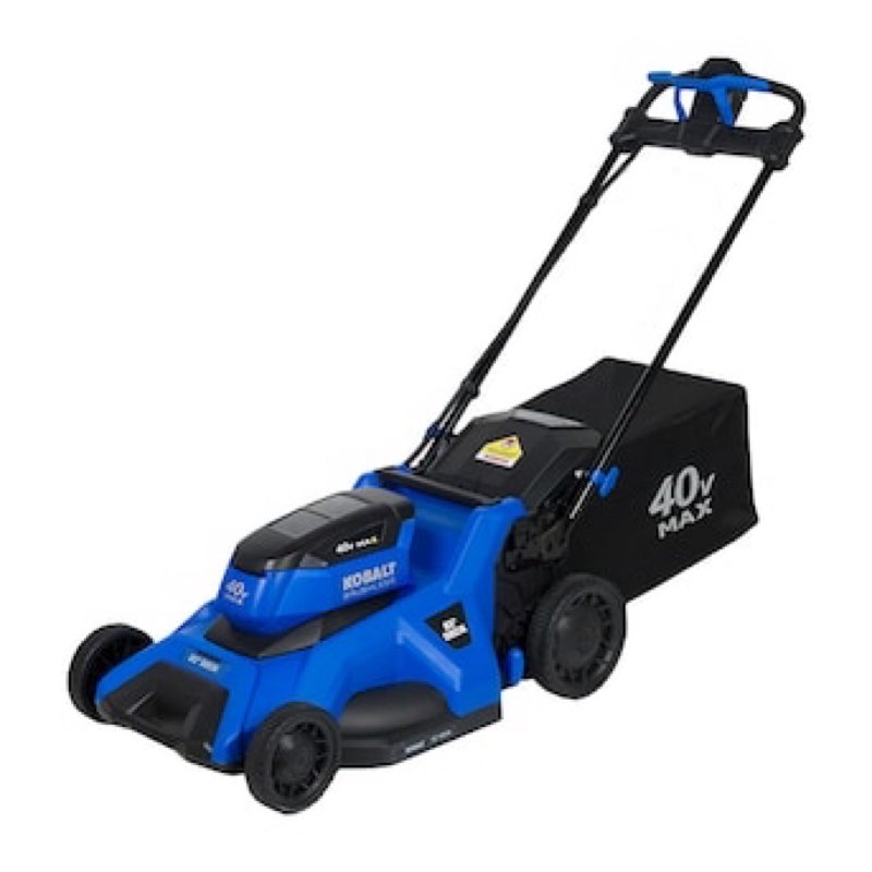kobalt 40-volt 21-in brushless battery push lawn mower 6 ah (battery and charger included)