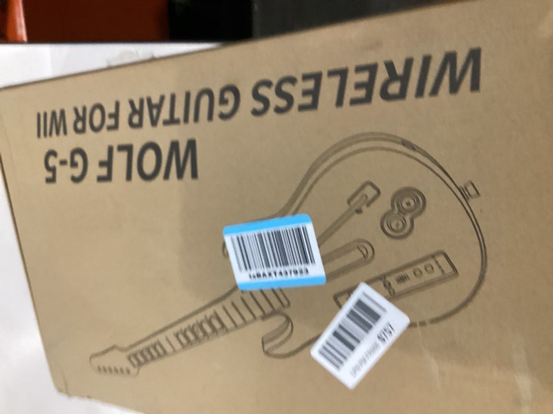 Condition photo showing New/Like New for DOYO Wireless Wii Guitar Hero Controller for Nintendo Wii, Compatible with Guitar Hero and Rock Band 2 Games with Adjustable Strap, White (10 key) White?10 key?