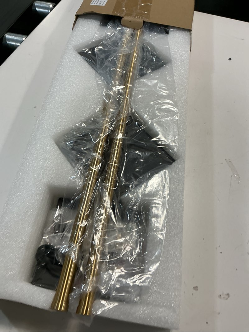 Condition photo showing Good Condition for battery operated wall sconces set of two, modern sconces wireless cordless rechargeable light with remote, gold and black wall lamp dimmable home decor for bedroom living room hallway timing 23.6 inch black gold 23.6 inch