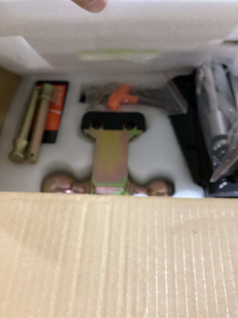 Condition photo showing New/Like New for psauto adjustable ball mount trailer hitch 2-inch receiver, 6-inch drop, 20,000 lbs, 2 and 2-5/16 inch balls - gooseneck gold 2-1/2-inch receiver gold, 6-inch drop