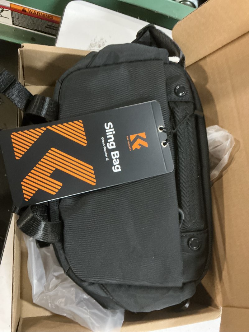 Condition photo showing New/Like New for k&f concept camera sling bag crossbody bag waterproof camera shoulder backpack dslr/slr/mirrorless camera case 14 black small